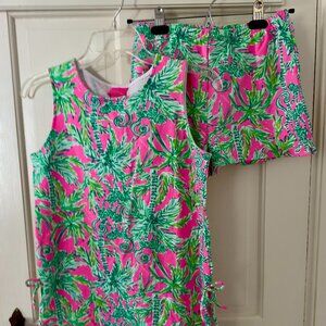 Lily Pulitzer dress and matching shorts, Size XL (12-14)